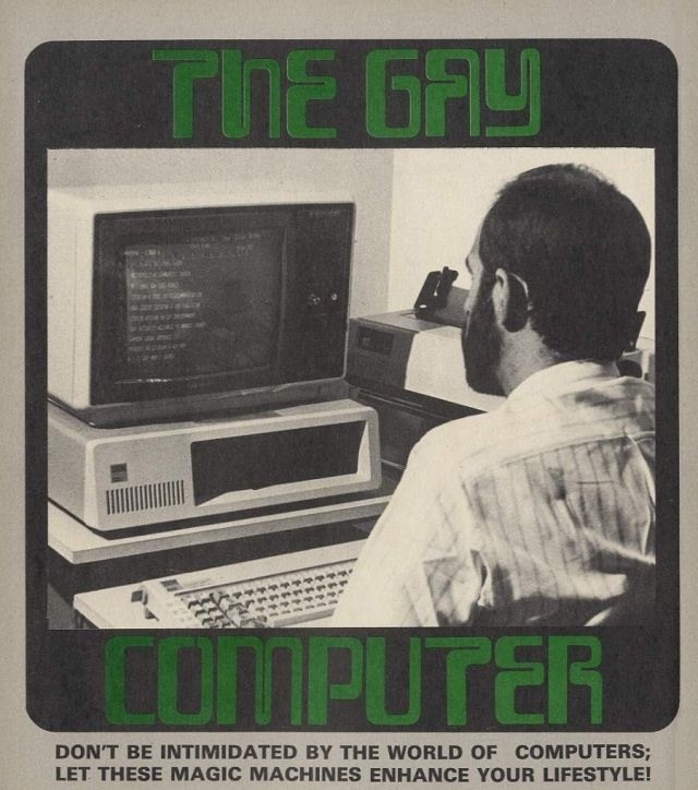 old advertisment that reads the gay computer